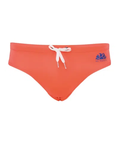Sundek Elastic Waist Briefs In Red