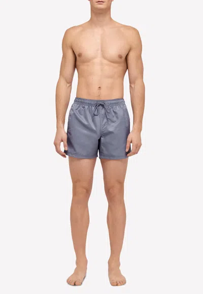 Sundek Elastic Waist Swim Trunks In Grey