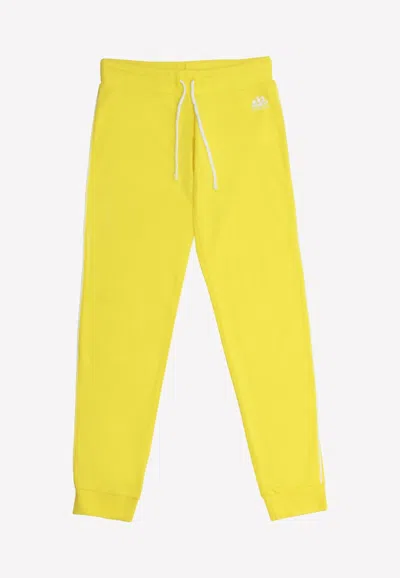 Sundek Federica Cotton Track Pants In Yellow