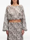 Sundek Fleur De Joie Floral-print Blouse In Black