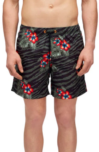 Sundek Floral Board Shorts In Thyme