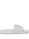 Sundek Glitter-embellished Sliders In Silver