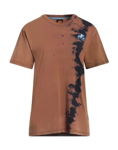 Sundek Goldenwave Man T-shirt Brown Size Xl Cotton