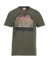 Sundek Goldenwave Man T-shirt Military Green Size Xxl Cotton In Green
