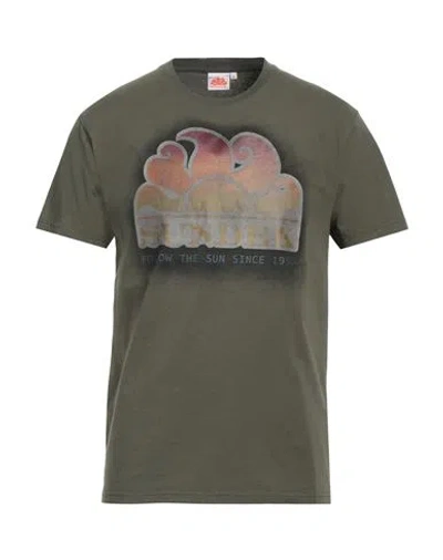 Sundek Goldenwave Man T-shirt Military Green Size Xxl Cotton