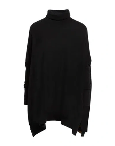 Sundek Goldenwave Woman Turtleneck Black Size M Wool, Viscose, Polyamide, Cashmere