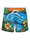 Sundek Illustration-print Swim Shorts In Multi