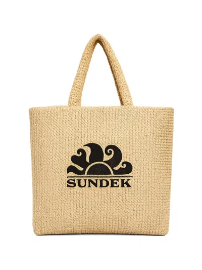 Sundek Large Poly Tote Bag In Neutral