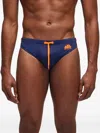 Sundek Logo-detail Drawstring Swimming Trunks In Blue