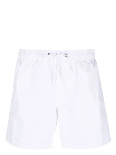 Sundek Stretch Waist Logo Nylon Swim Shorts In White