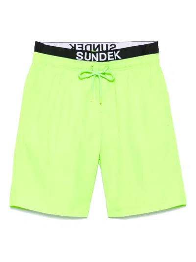 Sundek Logo-waistband Swim Shorts