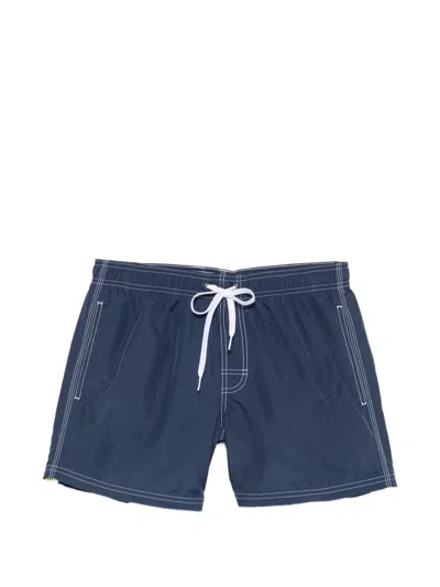 Sundek Logo-patch Swim Shorts In Blue