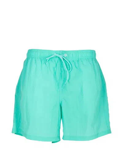 Sundek Logo-patch Swim Shorts In Green