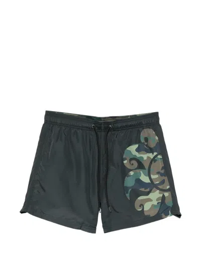 Sundek Logo-print Swim Shorts In Animal Print