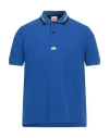Sundek Man Polo Shirt Azure Size Xxl Cotton In Blue