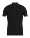 Sundek Man Polo Shirt Black Size S Cotton, Elastane In Black
