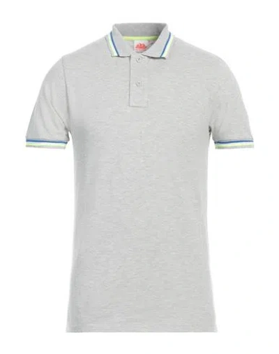 Sundek Man Polo Shirt Light Grey Size S Cotton, Elastane