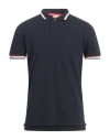 Sundek Man Polo Shirt Midnight Blue Size L Cotton, Elastane