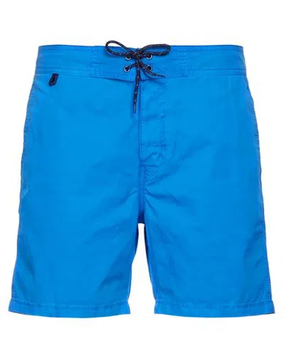 Sundek Man Shorts & Bermuda Shorts Azure Size 29 Cotton In Blue