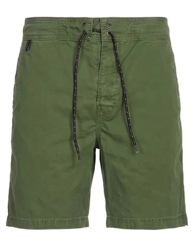 Sundek Man Shorts & Bermuda Shorts Military Green Size 28 Cotton