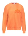 Sundek Man Sweatshirt Orange Size Xxl Cotton In Orange