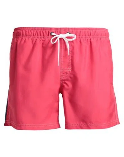 Sundek Man Swim Trunks Fuchsia Size Xxl Recycled Polyester, Polyester In Pink