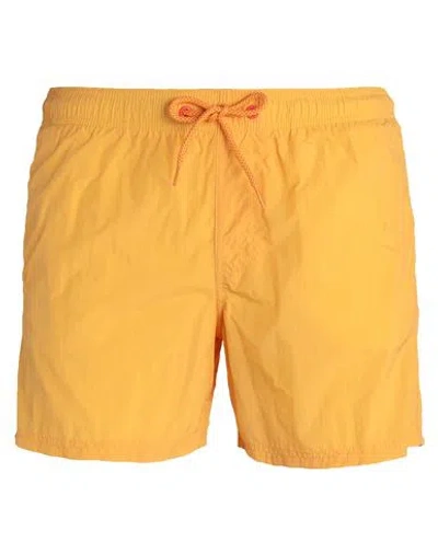 Sundek Man Swim Trunks Ocher Size Xl Polyamide In Yellow