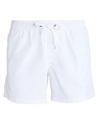 Sundek Man Swim Trunks White Size L Polyester