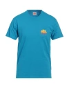 Sundek Man T-shirt Azure Size Xxl Cotton In Blue