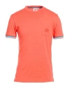 Sundek Man T-shirt Coral Size S Cotton In Pink