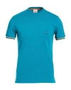 Sundek Man T-shirt Deep Teal Size S Cotton In Blue