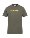 Sundek Man T-shirt Military Green Size 3xl Cotton In Green