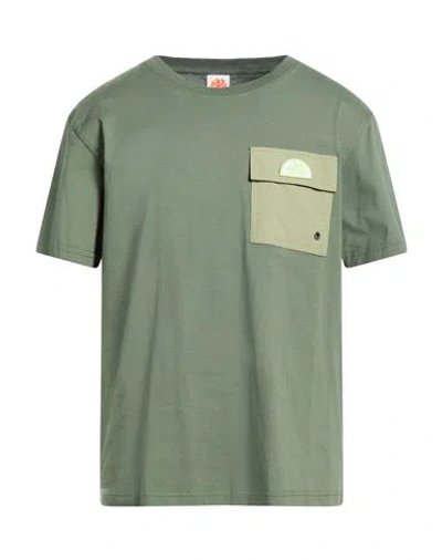 Sundek Man T-shirt Military Green Size Xl Cotton