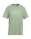 Sundek Man T-shirt Military Green Size Xl Cotton In Green