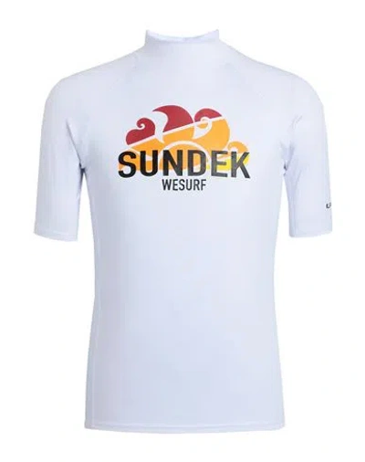 Sundek Man T-shirt Off White Size L Polyester, Elastane