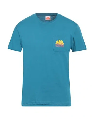 Sundek Man T-shirt Pastel Blue Size L Cotton