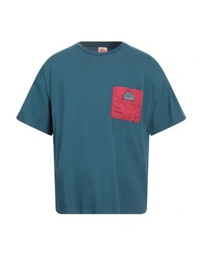 Sundek Man T-shirt Slate Blue Size Xxl Cotton