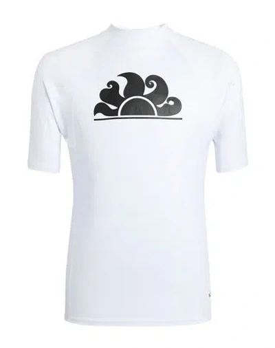 Sundek Man T-shirt White Size L Polyester, Elastane