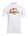 Sundek Man T-shirt White Size L Polyester, Elastane