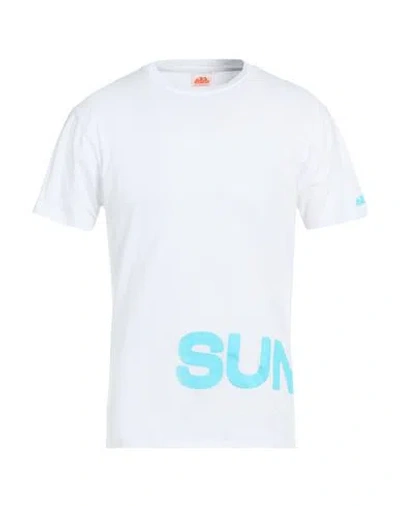 Sundek Man T-shirt White Size Xl Cotton, Elastane
