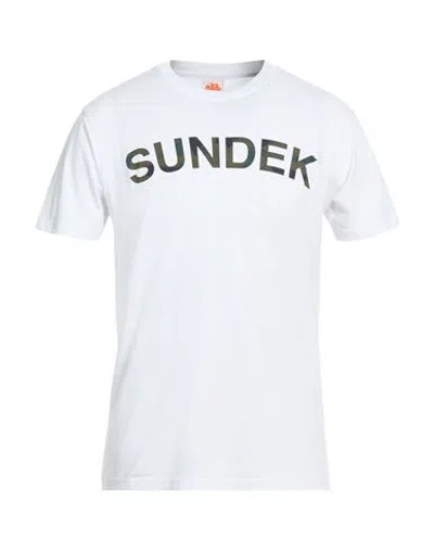 Sundek Man T-shirt White Size Xxl Cotton