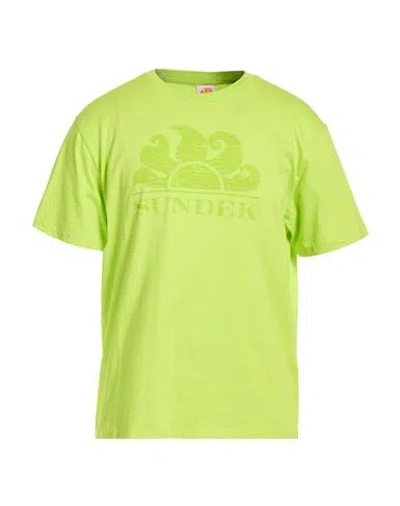 Sundek Man T-shirt Lime Green Size Xl Cotton