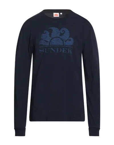 Sundek Man T-shirt Midnight Blue Size L Cotton