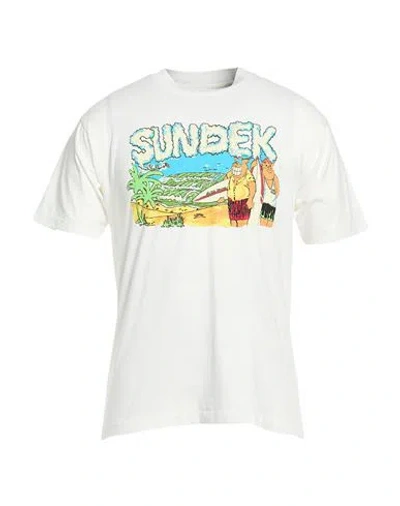 Sundek Man T-shirt Off White Size S Cotton