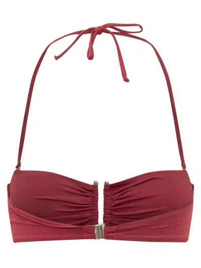 Sundek Mini Bikini Top In Deep Scarlet