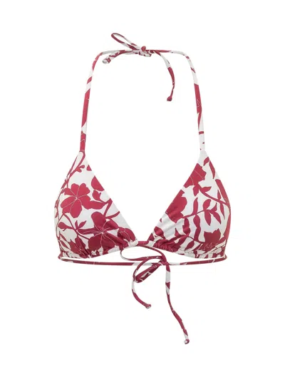 Sundek Mini Bikini Top In Deep Scarlet
