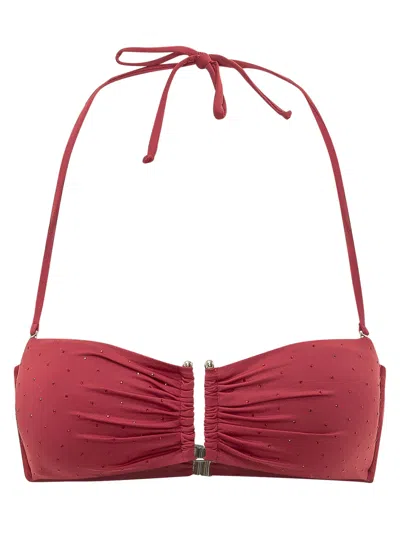 Sundek Mini Bikini Top In Deep Scarlet