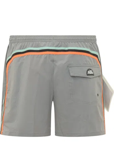 Sundek Mini Boardshorts For Effortless Summer Style In Frost Grey