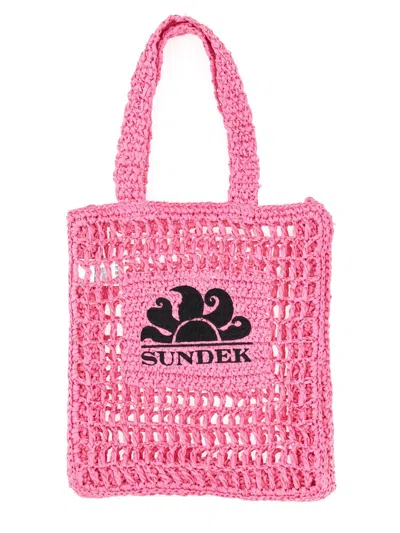 Sundek Mini Handbag With Double Handle In Pink