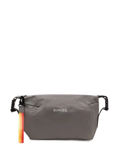Sundek Mini Handbag With Elegant Design In Medium Grey